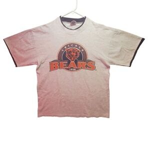 Vintage Chicago Bears 90s T-Shirt Trench Ultra NFL Football Gray Mens Large Tee